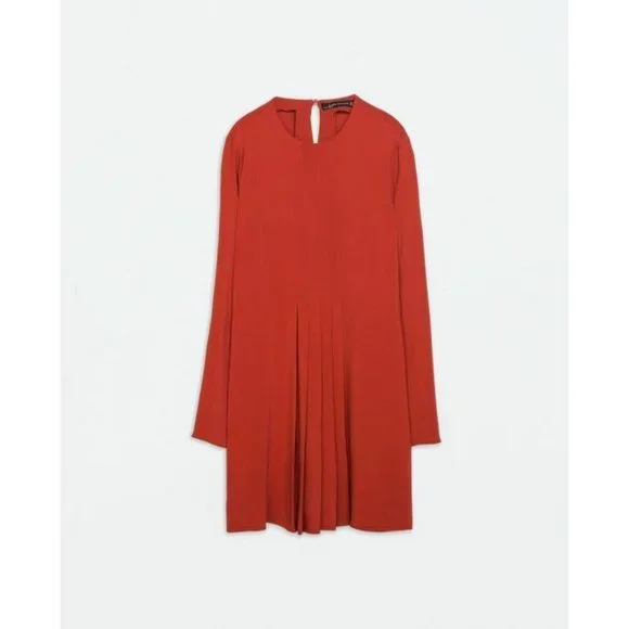 Zara | Dresses | Zara Womens Mini Dress Casual Flare Pleated Red Long Sleeves Size Xs | Poshmark Zara | Dresses | Zara Womens Mini Dress Casual Flare Pleated Red Long Sleeves Size Xs | Poshmark